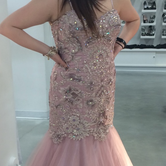 Pink Mermaid Prom Dress - Picture 6 of 6